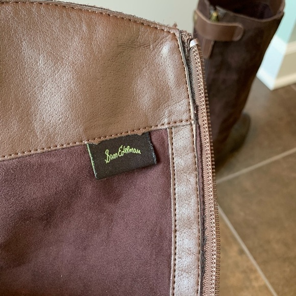 Sam Adelman knee high riding boots brown suede and leather low heel EUC - Picture 5 of 16